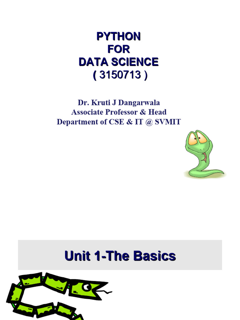 UNIT1_PDS_basic Python | PDF | Boolean Data Type | Computer Programming