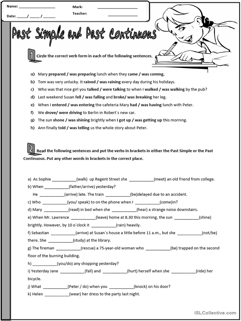 Past Tense Verb Forms Worksheet | PDF