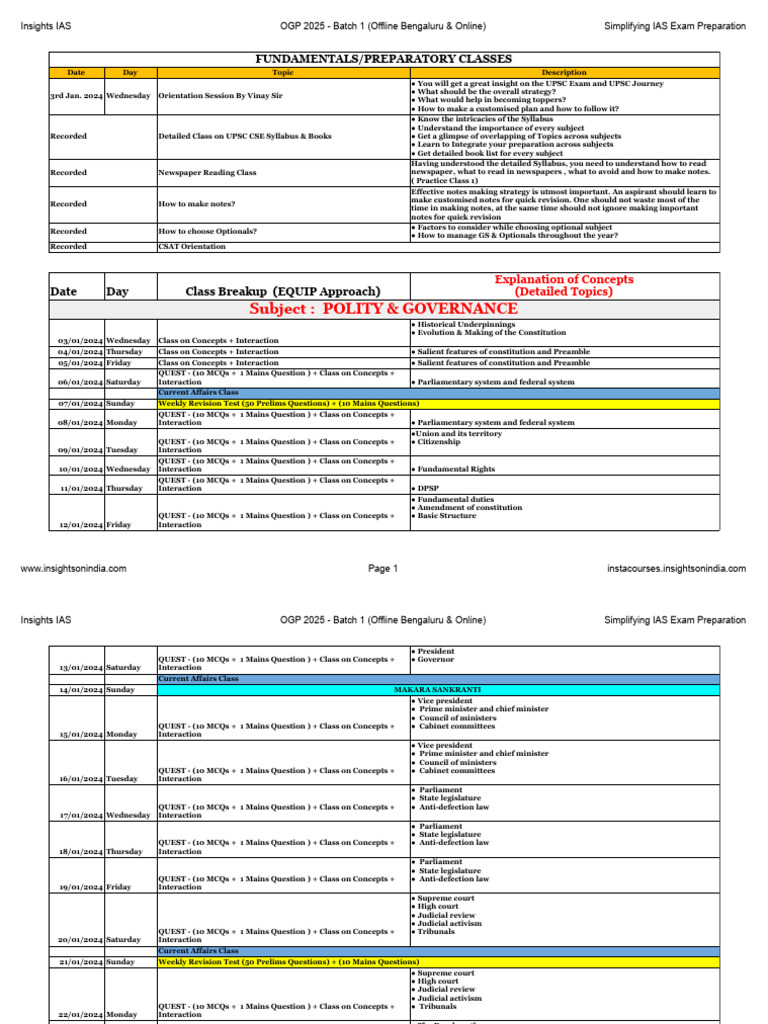 OGP-2025-Timetables-B1-2025 | PDF | Inflation | Gross Domestic Product