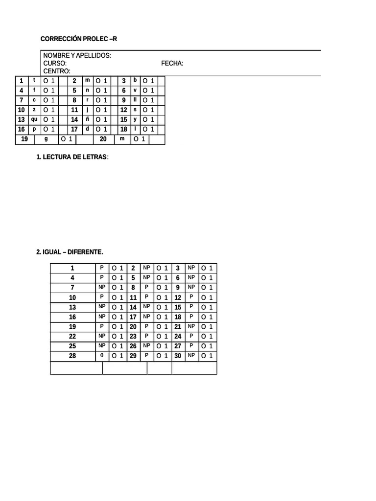 Correcccion Prolec R | PDF