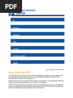 Save Word As PDF: English