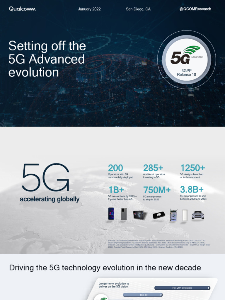 Setting Off The 5G Advanced Evolution: San Diego, Ca January 2022 ...