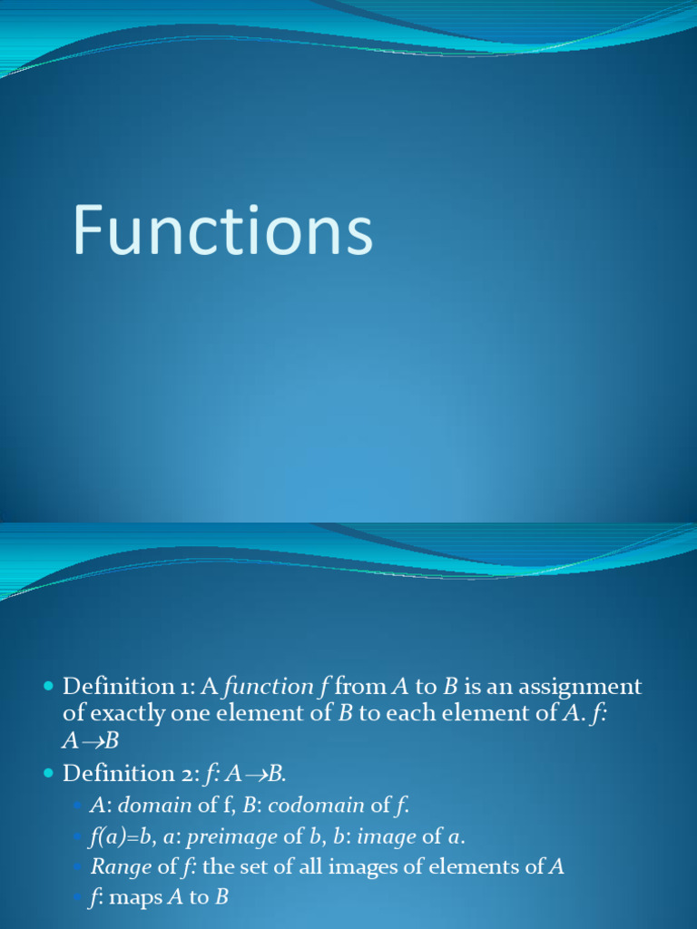 Functions | PDF