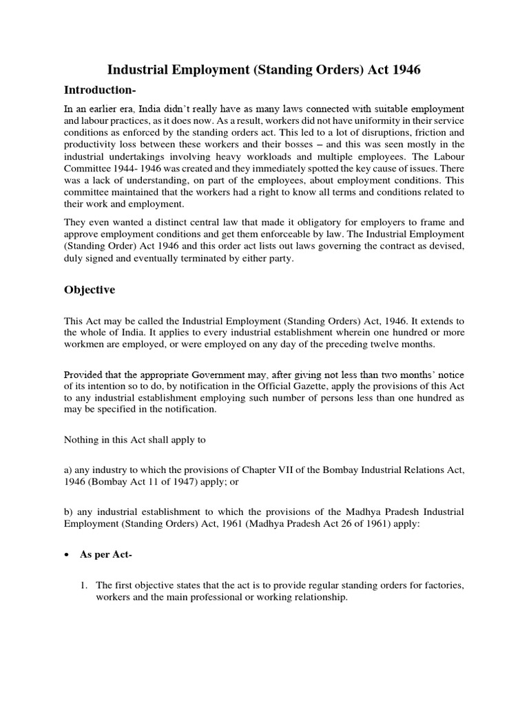 industrial-employment-standing-order-act-csjm-pdf-employment