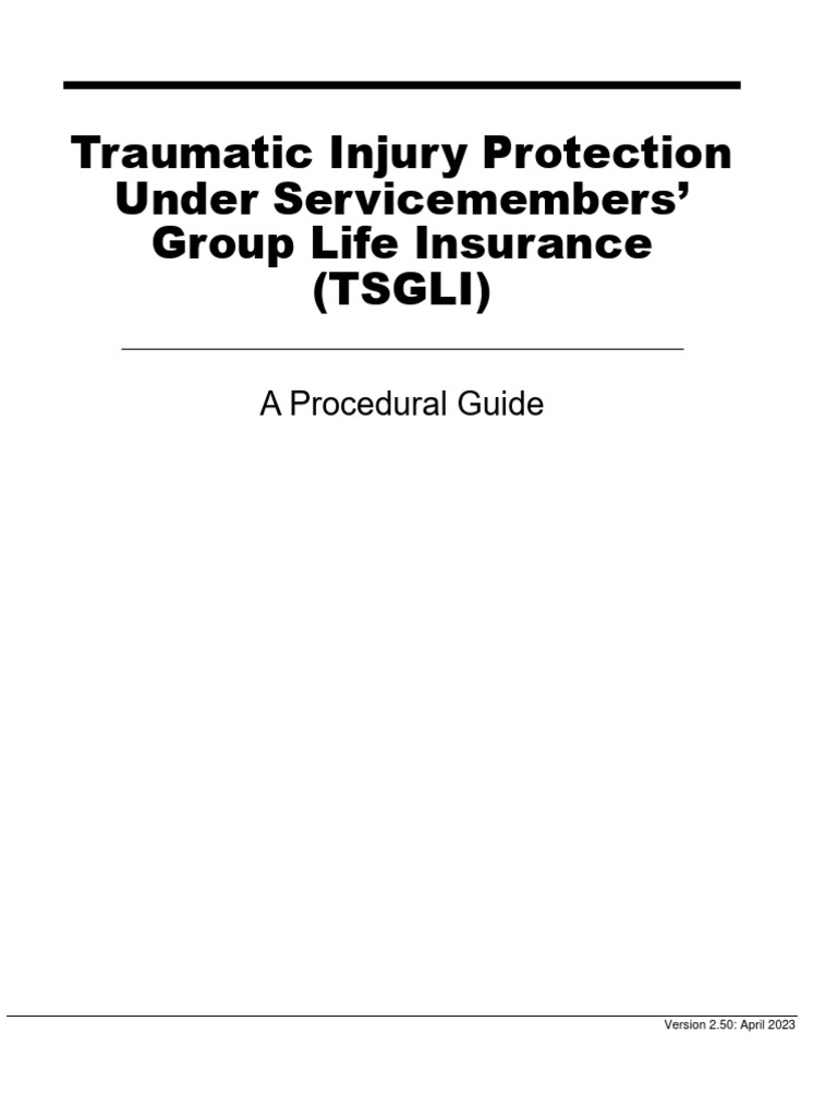 TSGLI Payout Procedures Guide | PDF
