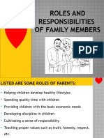 Roles and Responsibilities of The Family