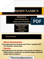 Presentation of Thermodynamics