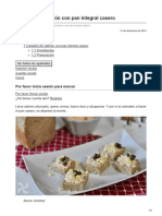 Canapés de Salmón Con Pan Integral Casero