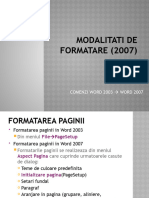 Modalitati de Formatare 2007