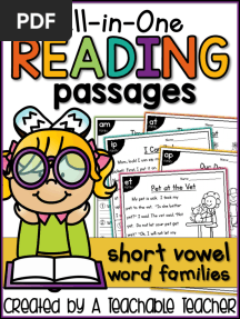 All-In-One Reading Passages Short Vowels Book