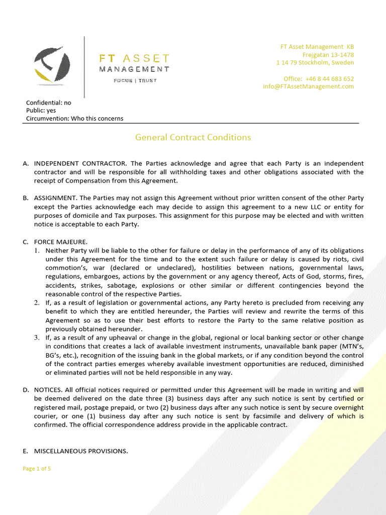 General Contract Conditions Overview | PDF | Indemnity | Arbitration