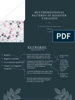 Multidimensional Patterns of Register Variation