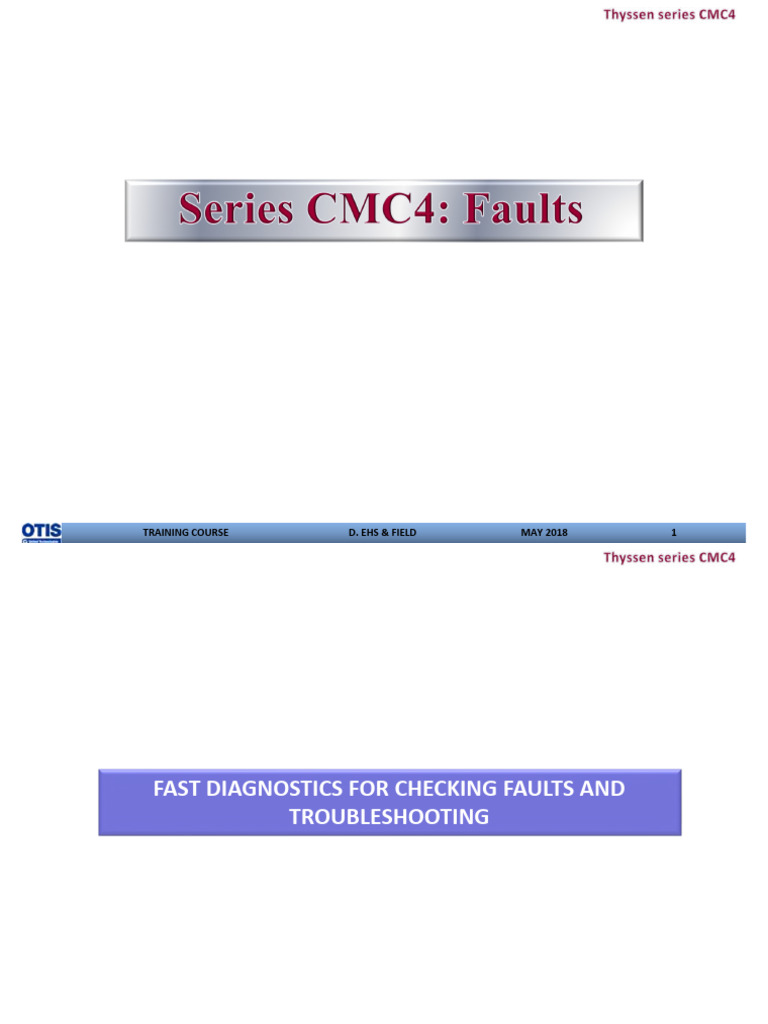 04 Troubleshooting CMC4 | PDF | Elevator | Detector (Radio)