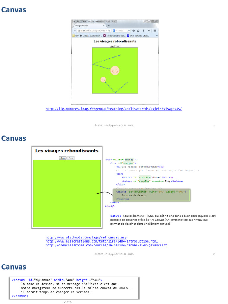 Tutoriel sur la balise Canvas HTML5 | PDF | World Wide Web Consortium ...