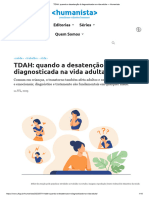 TDAH - Quando A Desatenção É Diagnosticada Na Vida Adulta - Humanista