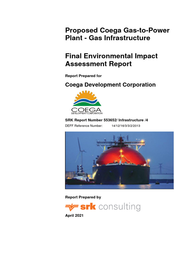 Coega Gas-to-Power Plant EIA Report | PDF | Environmental Impact ...