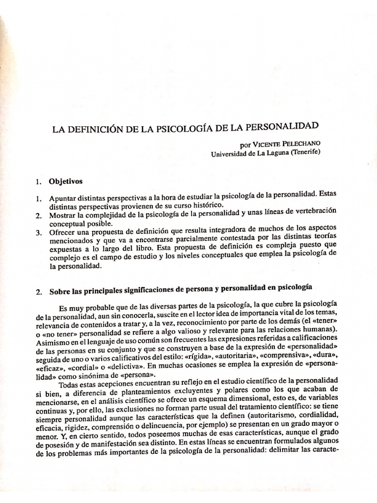 TEMA 1 Personalidad Libro | PDF