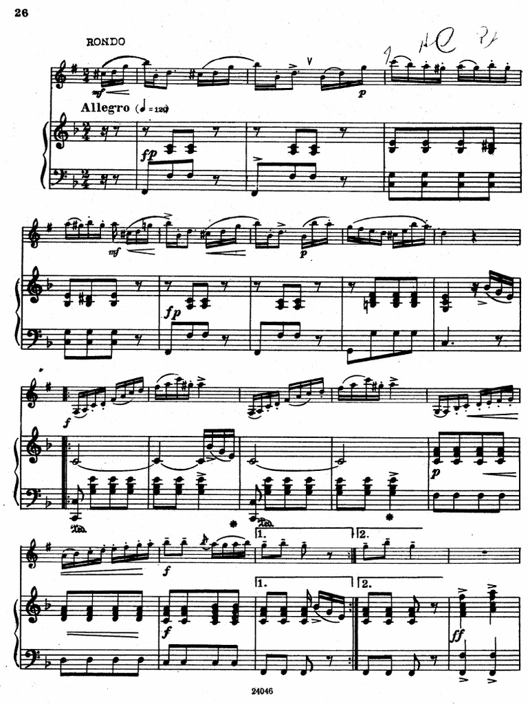 Clarinet Concerto No. 1 in F Minor, Op.73 (Weber | PDF