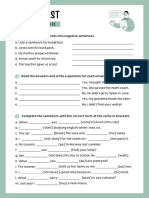 Simple Past Worksheet - Miss Andrea