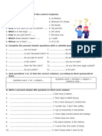 Question Time - Worksheet - Miss Andrea