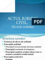 Cursul 11 - Efectele Nulitatii Actului Juridic Civil