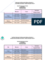 Horarios de Evaluaciones