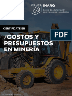 Brochure Costo y Presupuestos en Mineria Brochure