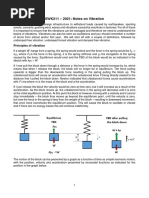 SWK211 Notes On Vibration