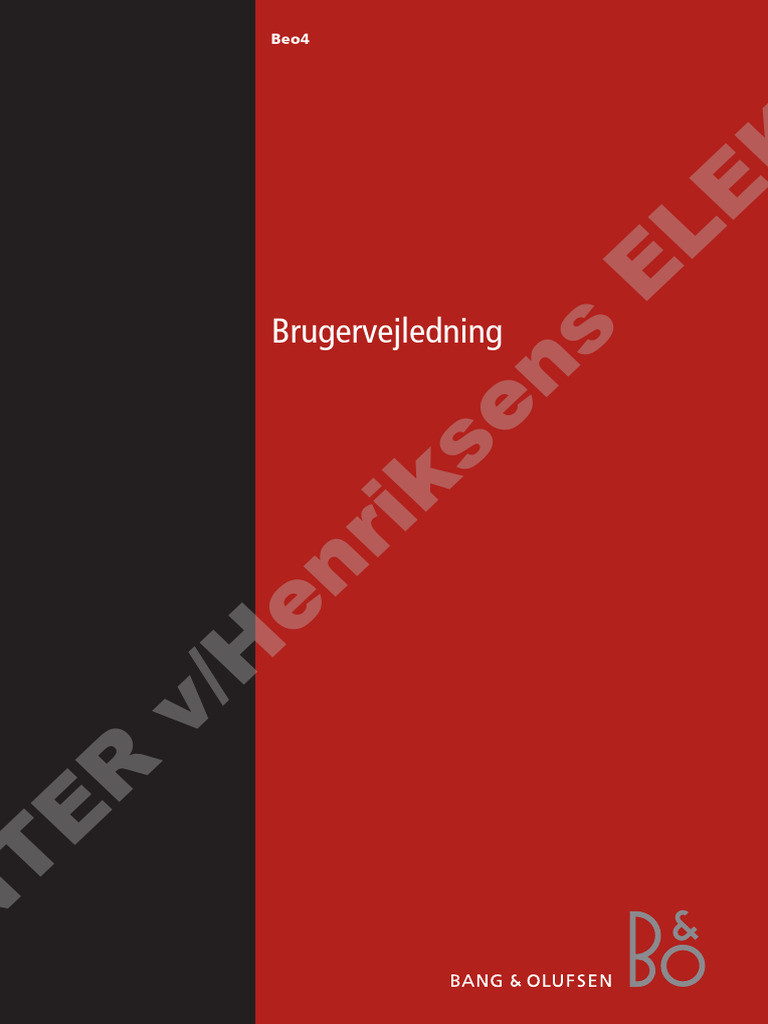 Beo4 1. Brugervejledning | PDF