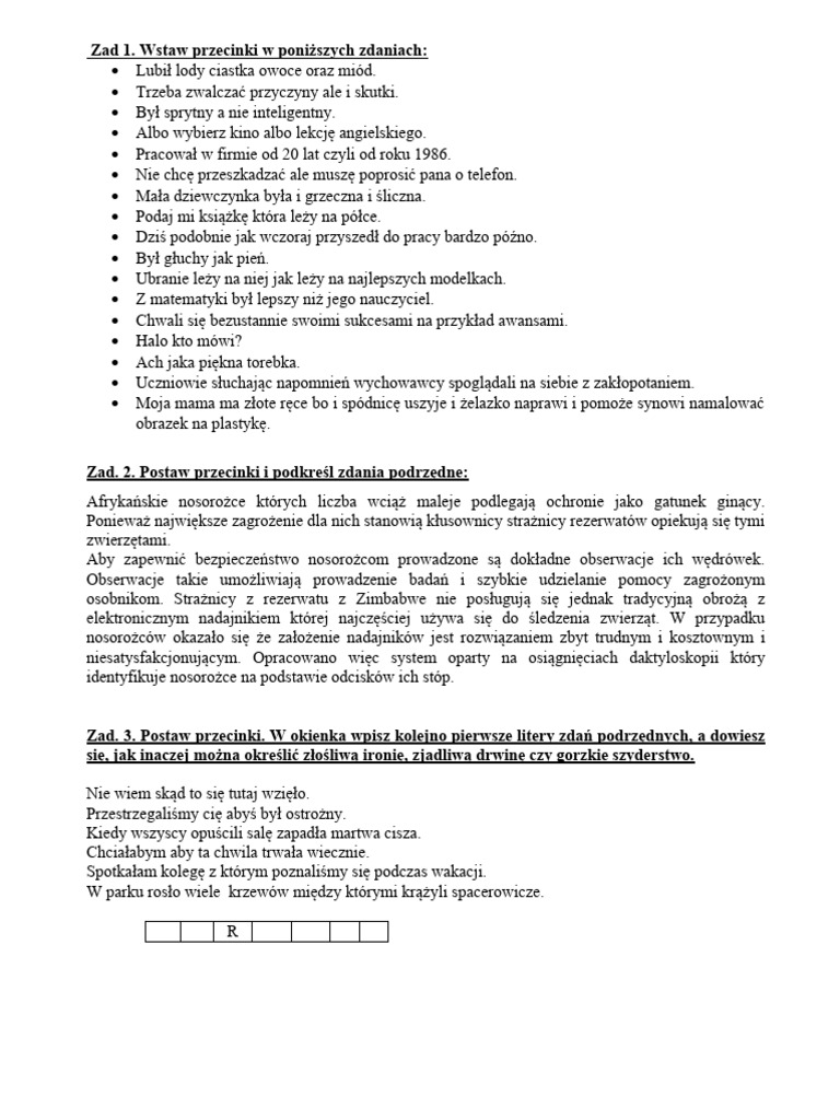 przecinek-w-zdaniu-wiczenia-pdf