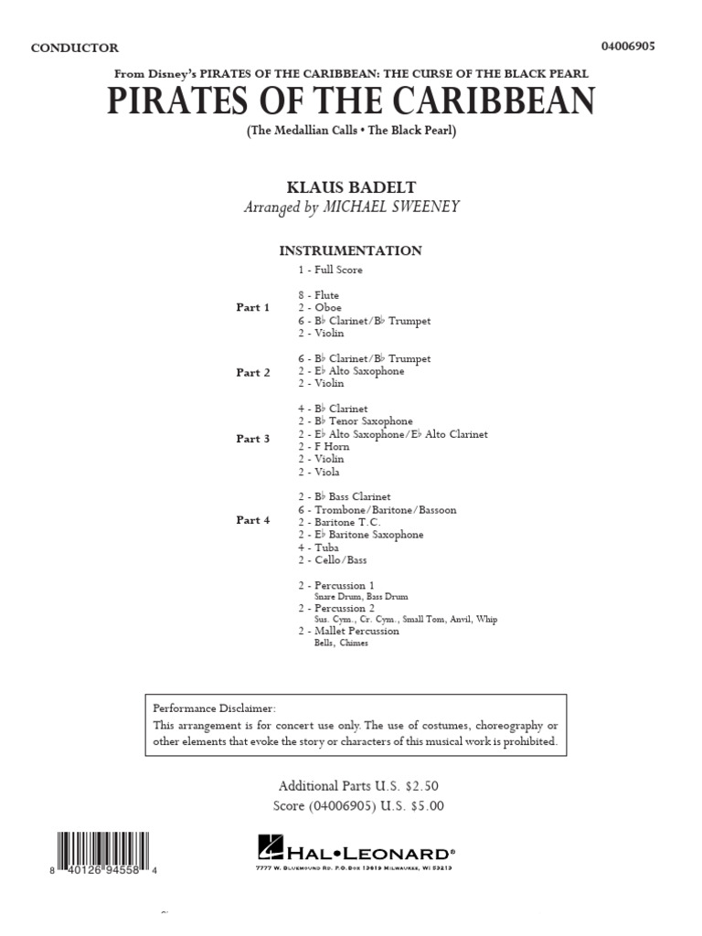 Pirates Of The Caribean Pdf Saxophone Trombone