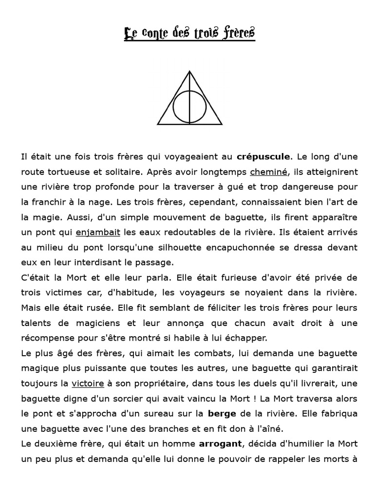 Le Conte Des Trois Freres PDF