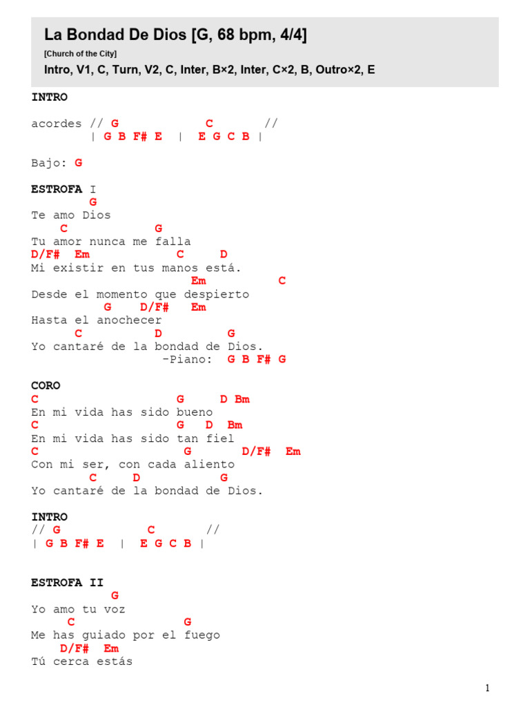 La Bondad De Dios G Pdf