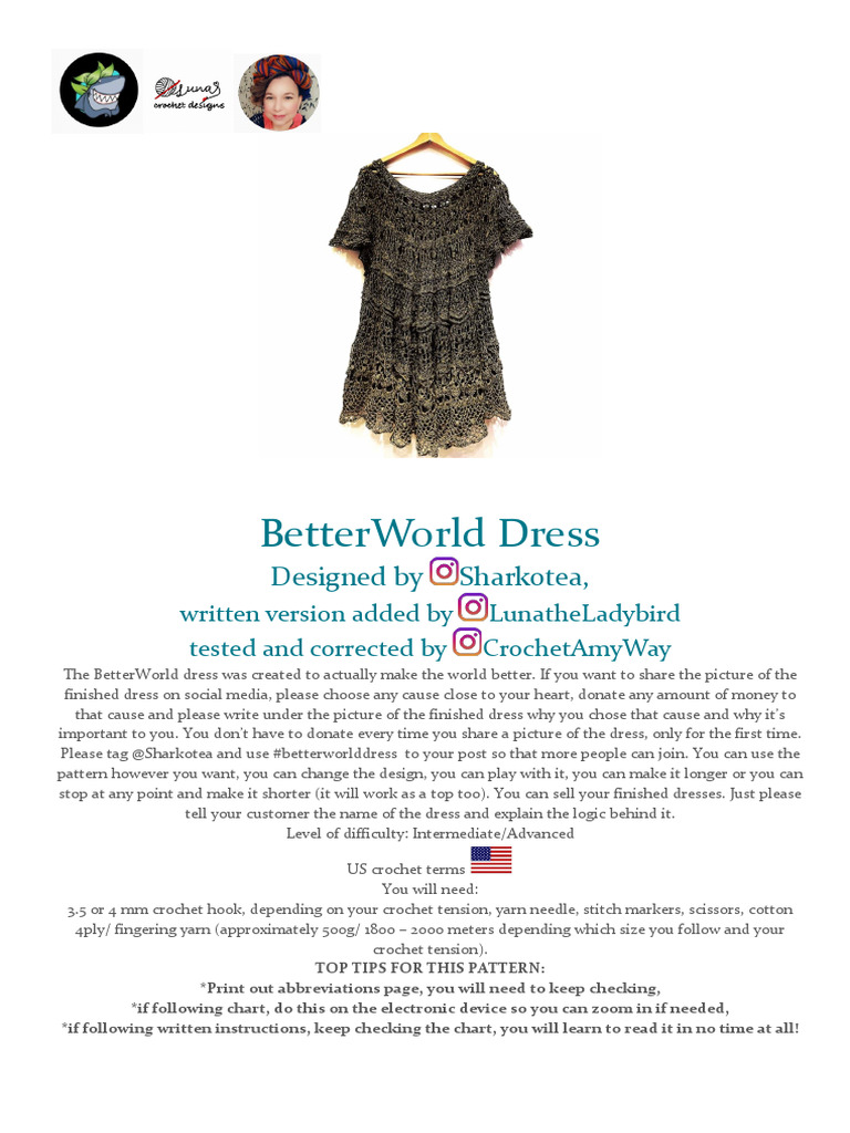 better world dress crochet Better World dress pattern by @sharkotea Yarn @garnmanufaktur Hook  @furlscrochet