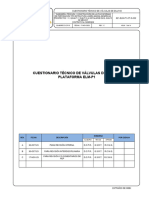 Cuestionario Técnico de Válvulas de Diluvio Plataforma Elm-P1