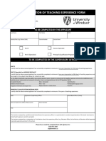 Confirmation of Teaching Experience 2018 Fillable