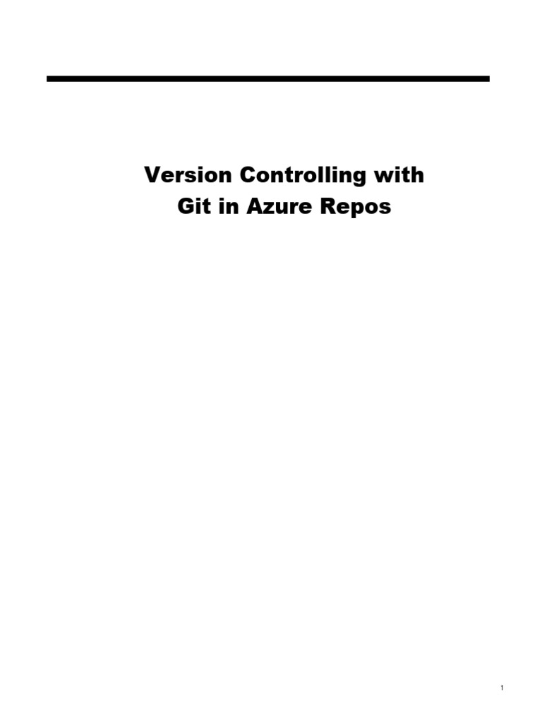 Managing Branches in Azure DevOps Git | PDF