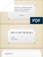 Taller Sobre Áreas y Métodos de Trabajo (Legislativo y Social), Conceptos y Evaluaciones.