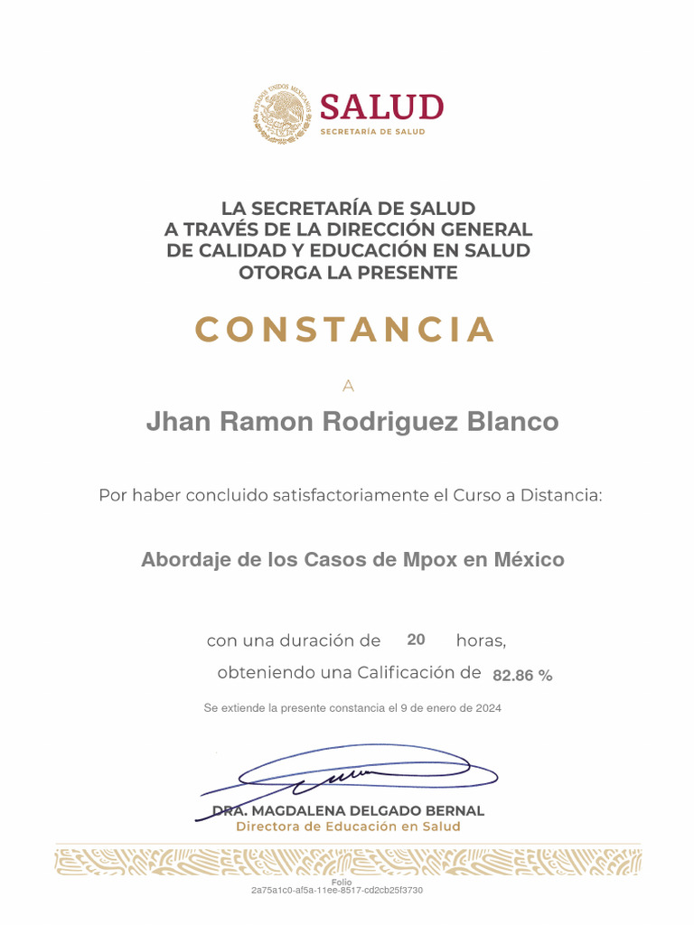 Abordaje de Los Casos de Mpox en México 2024Constancia 660464 PDF