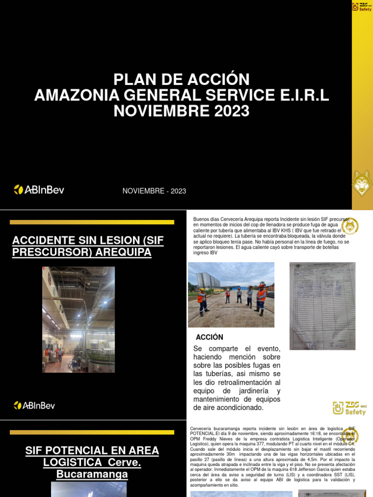 Plan de Accion Alertas Noviembre - Amazonia General Service | PDF ...