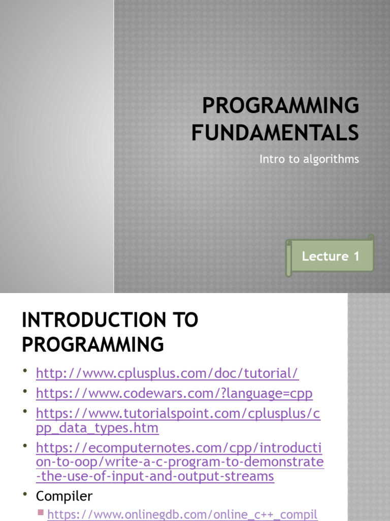 4 Intro To Programming | PDF