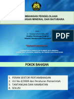 Perkembangan Pengelolaan Pertambangan Mineral Dan Batubara