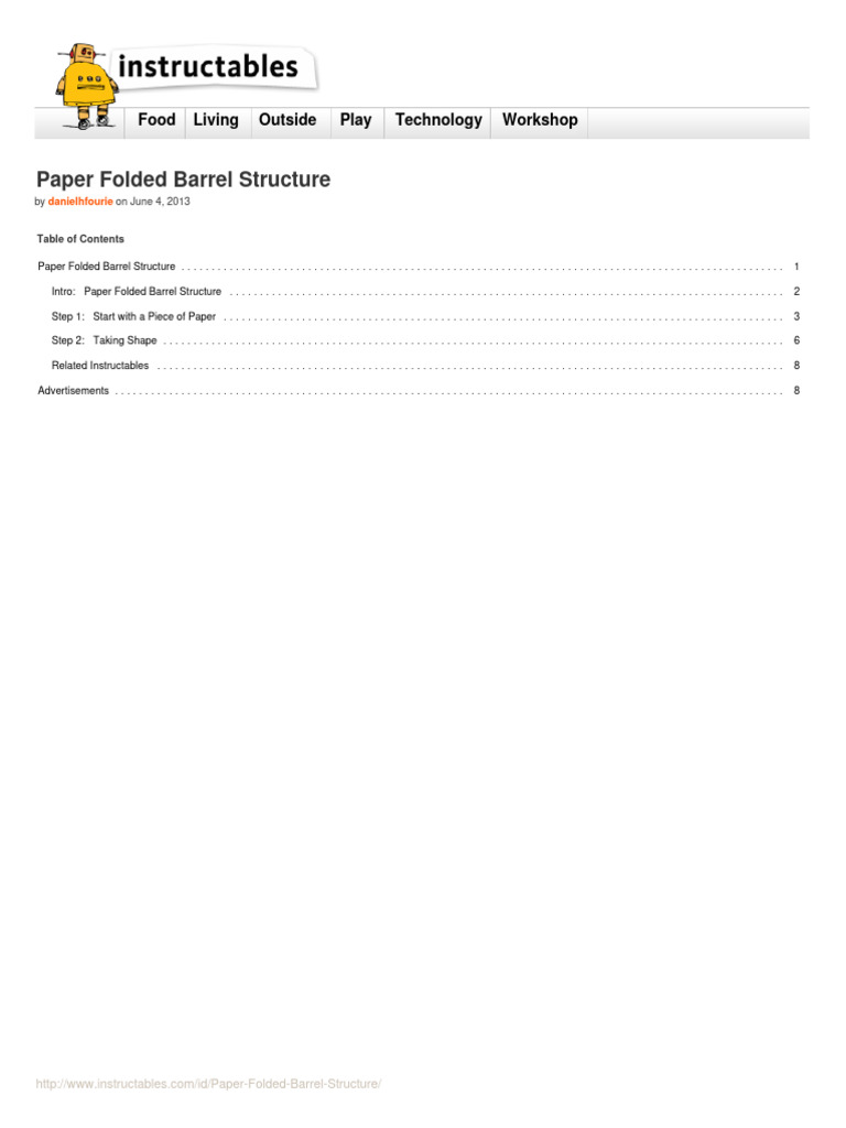 Paper Barrel Folding Guide | PDF