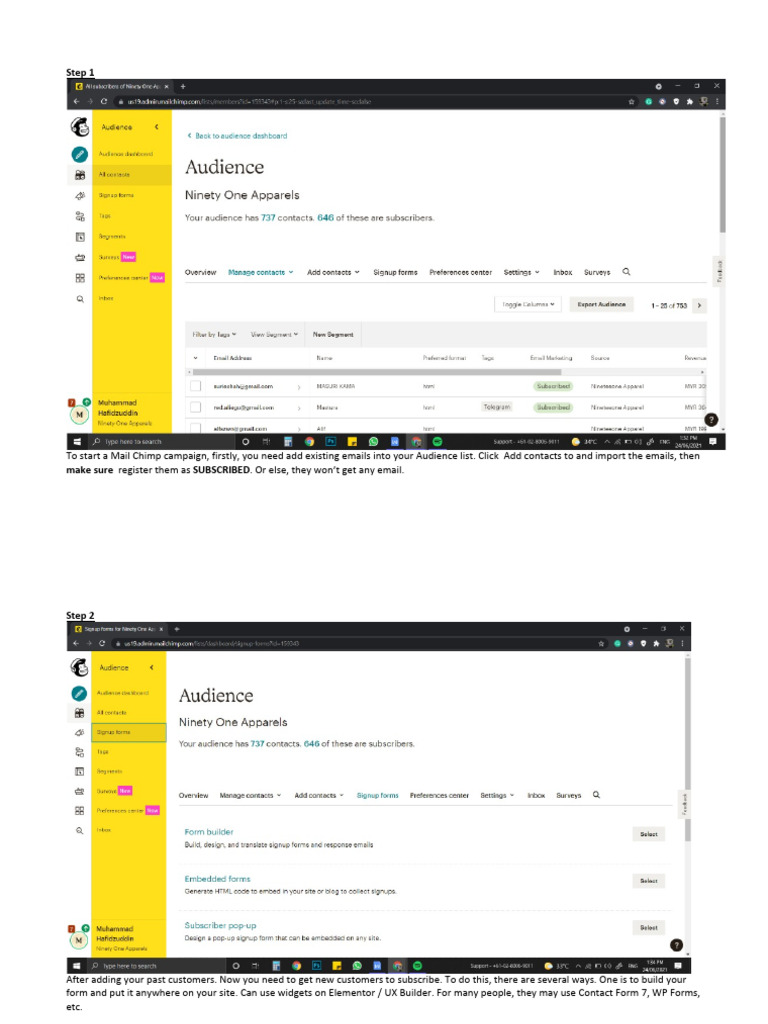 Mailchimp Guide Pdf