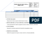 F-Tac-Sig-03 Informe de Revision Por La Direccion Ver. 01