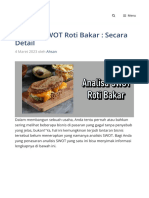Analisis SWOT Roti Bakar - Secara Detail