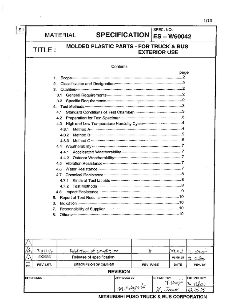 EsW60042 Molded Plastic Parts For Truck and Bus Exterior Use A PDF