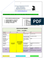 Programme Annuel Pour Toutes Les Sections - Decanat Kiro Kolwezi PDF