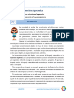 Bloque 1 - Expresión Algebraica: 1.1 Tránsito Del Entorno Aritmético Al Algebraico