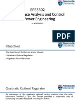 EPE3302 Lecture 9 Linear Quadratic Regulators and Robust Controllers